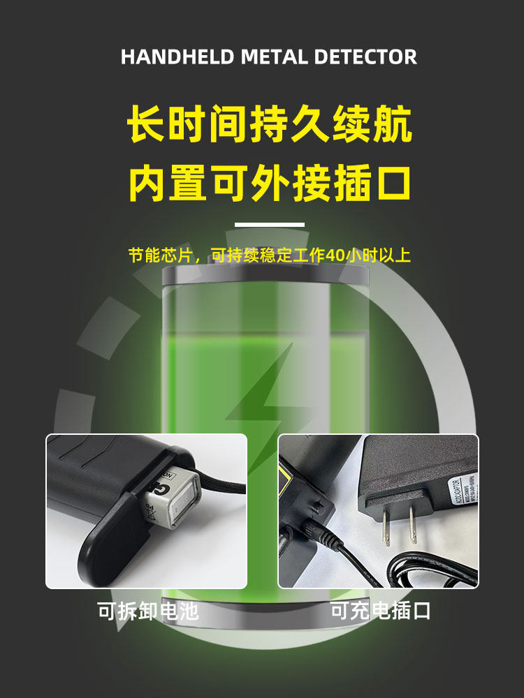 Zhonghaozhi Handheld Metal Detector High-Precision Security Scanner for Detecting Prohibited Items in Stations, Public Security, and Law Enforcement