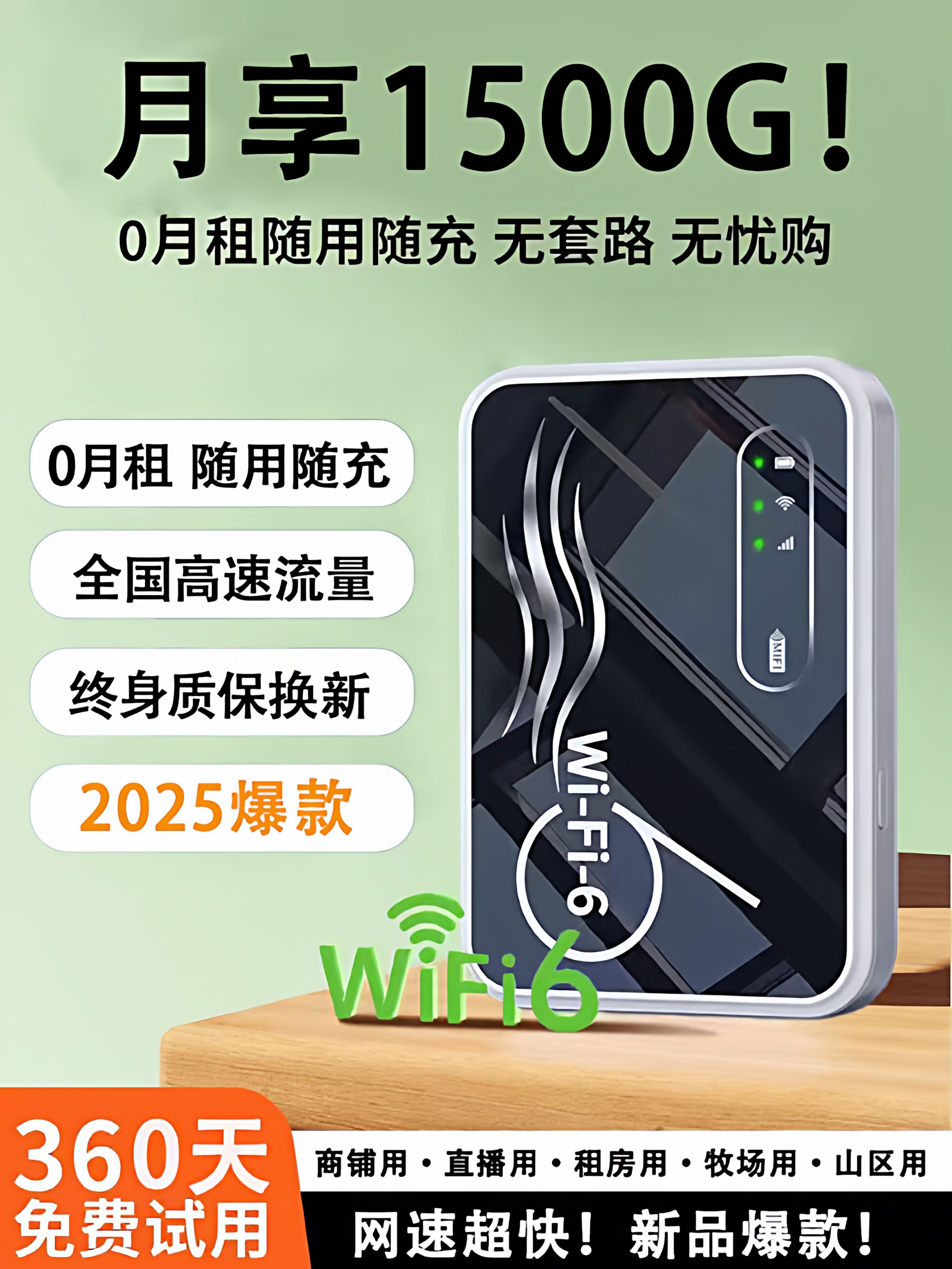 Портативный WiFi мобильная беспроводная сеть Wi-Fi 2025 новая точка доступа в широкополосный Интернет портативный smart wifl официальный аутентичный автомобильный портативный wifi-маршрутизатор triple play универсальный высокоскоростной трафик Изображение 1