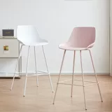 Простой барный стул в стиле Ins, скандинавский современный стульчик для кормления, пластиковый Интернет-магазин знаменитостей, магазин чая с молоком, высокий стул, стул для приема на стойке регистрации