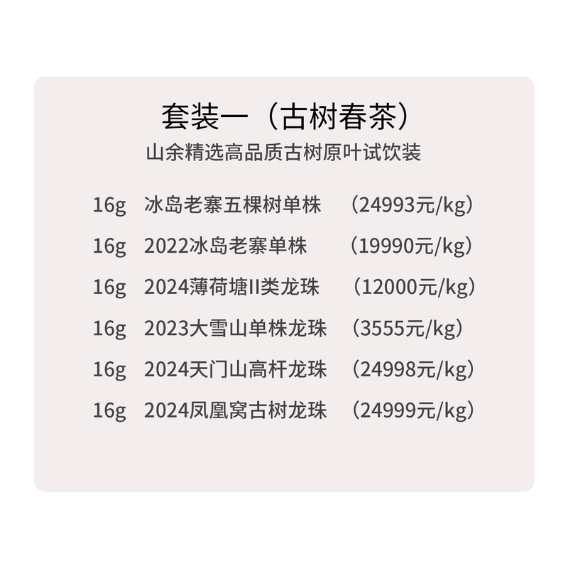 Iceland Lao Ban Zhang Big Snow Mountain Tianmen Mountain High-Altitude Mint Pond Class 2 Phoenix Nest Tasting Sample Pack Shan Yu Iceland Lao Ban Zhang Big Snow Mountain Tianmen Mountain High-Altitude Mint Pond Class 2 Phoenix Nest Tasting Sample Pack Shan Yu