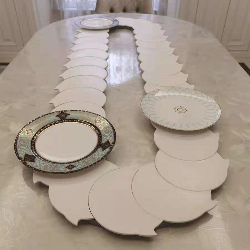 Household Long Table Rotating Manual Turntable with Adjustable Size, Dinner Plate Turntable for Gatherings, Magical for Dinner Parties Household Long Table Rotating Manual Turntable with Adjustable Size, Dinner Plate Turntable for Gatherings, Magical for Dinner Parties
