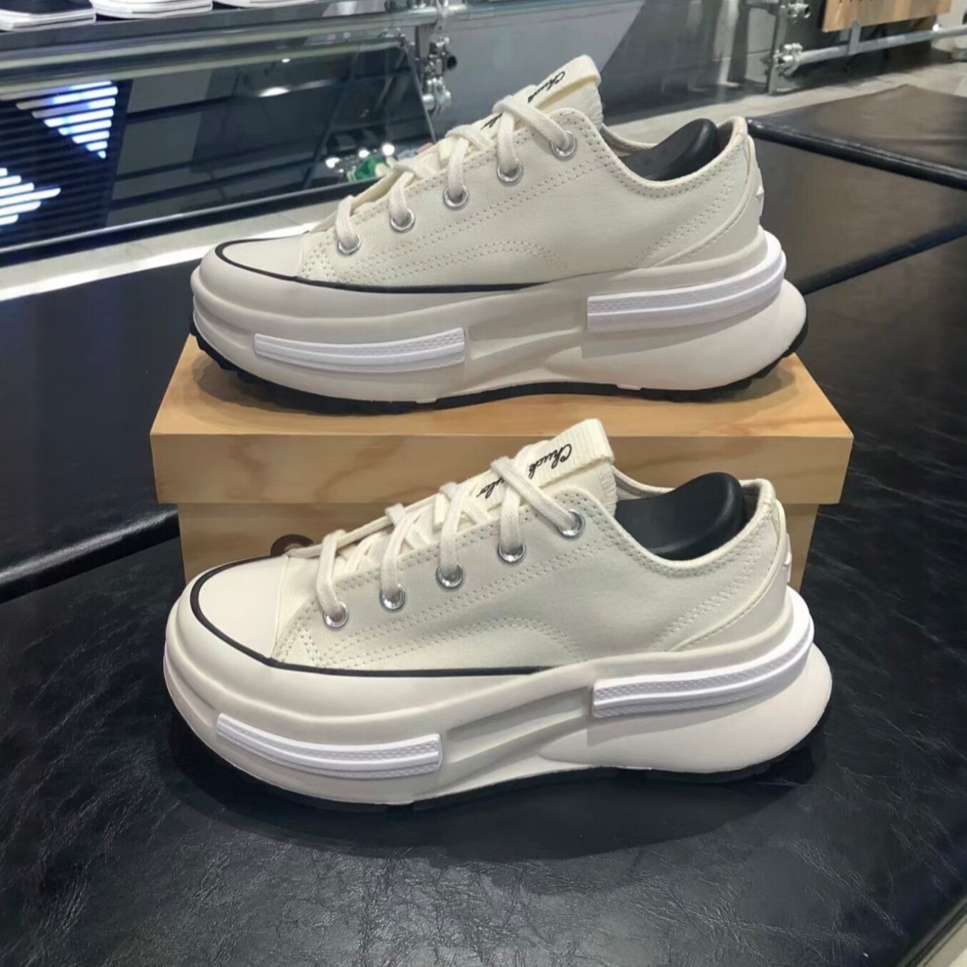 增高不累脚的时尚之选👟 韩版Run Star夹心厚底鞋 -帆布鞋-淘宝好物网