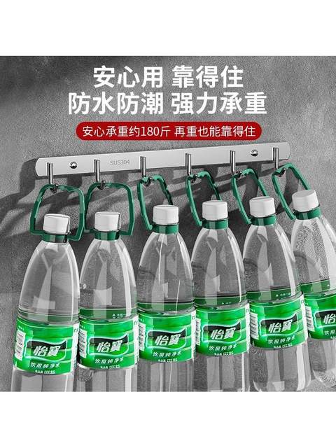 304 Stainless Steel Hooks with Strong Adhesive for Wall Mounting, No-Drill Wall Hangers for Bathroom and Kitchen