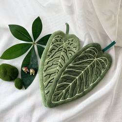 Plant Leaves Wipe Hand Towel Hot Planting Flower Candle Handkerchief Hanging Kitchen Bathroom Cute thickened Creative Towel