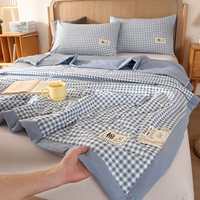 Синьцзян Хлопковое стеганое одеяло ---- Синяя сетка