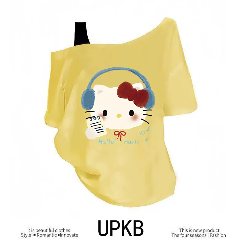 FDR LINE Hello kitty, набор, ремень для сумки, летняя универсальная футболка с коротким рукавом, простой и элегантный дизайн