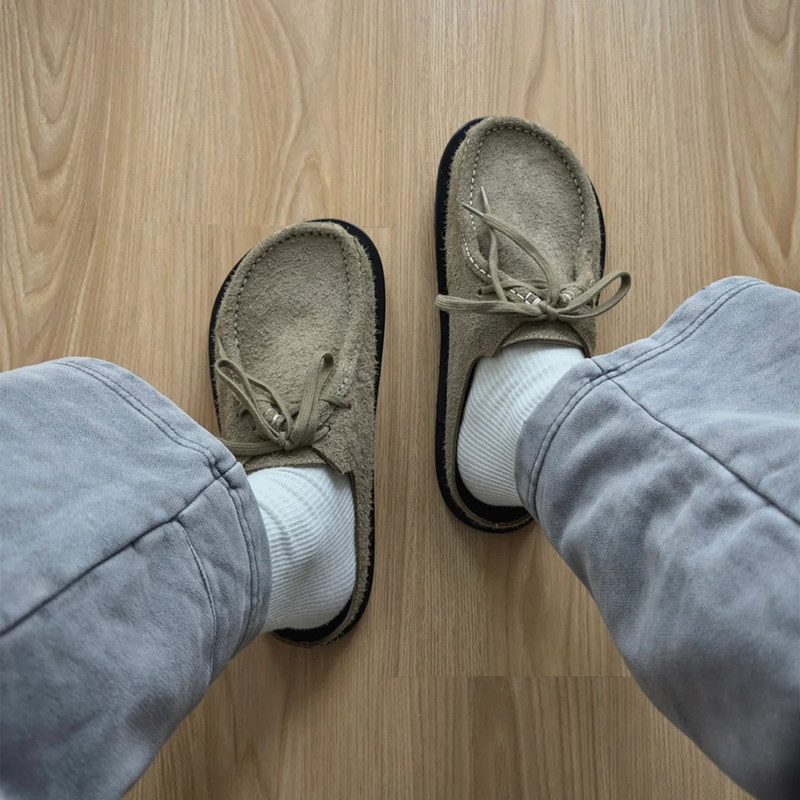Old Money Style Suede Loafers for Men, Slip-On Kangaroo Leather Birkenstock-Style Outdoor Shoes, Thick-Soled Height-Increasing Closed-Toe Slippers Old Money Style Suede Loafers for Men, Slip-On Kangaroo Leather Birkenstock-Style Outdoor Shoes, Thick-Soled Height-Increasing Closed-Toe Slippers