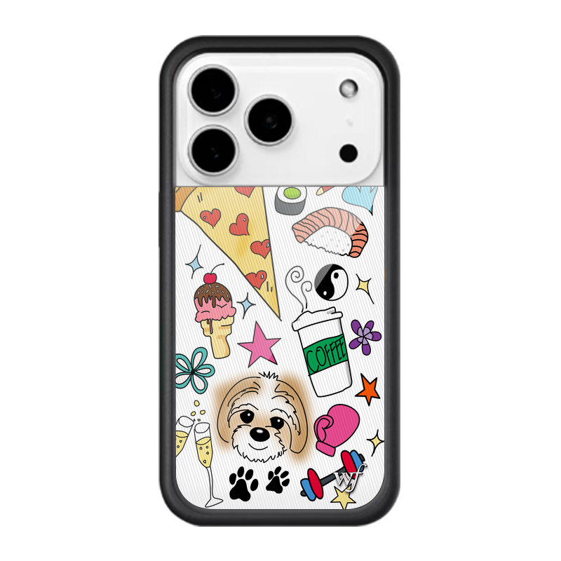 Wildflower Collaboration Wild Chrysanthemum Starlight Girl Apple 17Pro Suitable for Iphone16/15/14/13Promax/Plus Phone Case Cute Wf European and American Style Anti-Drop Protective Cover