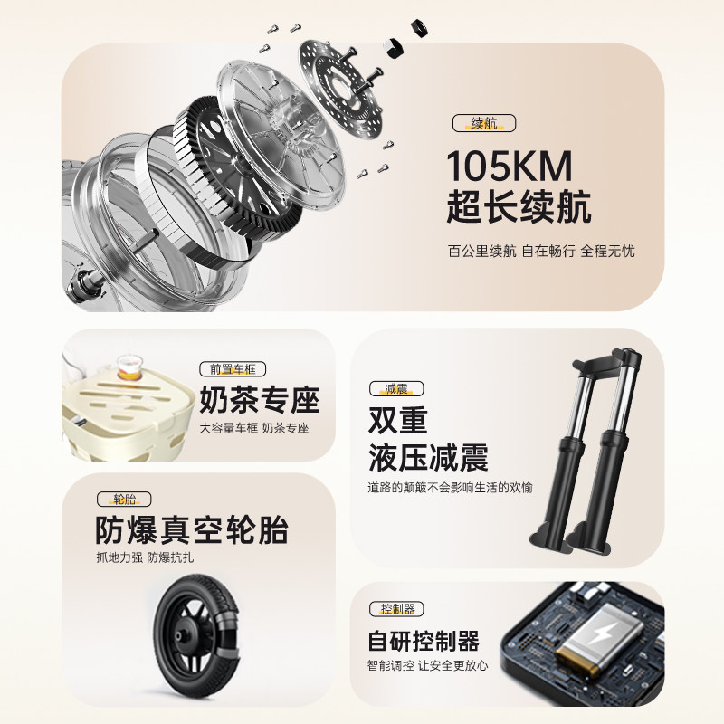 Phoenix Electric Scooter for Adults, Small Battery-Powered Vehicle, New National Standard Electric Bicycle, Lithium Battery, 2025 New Model for Transportation