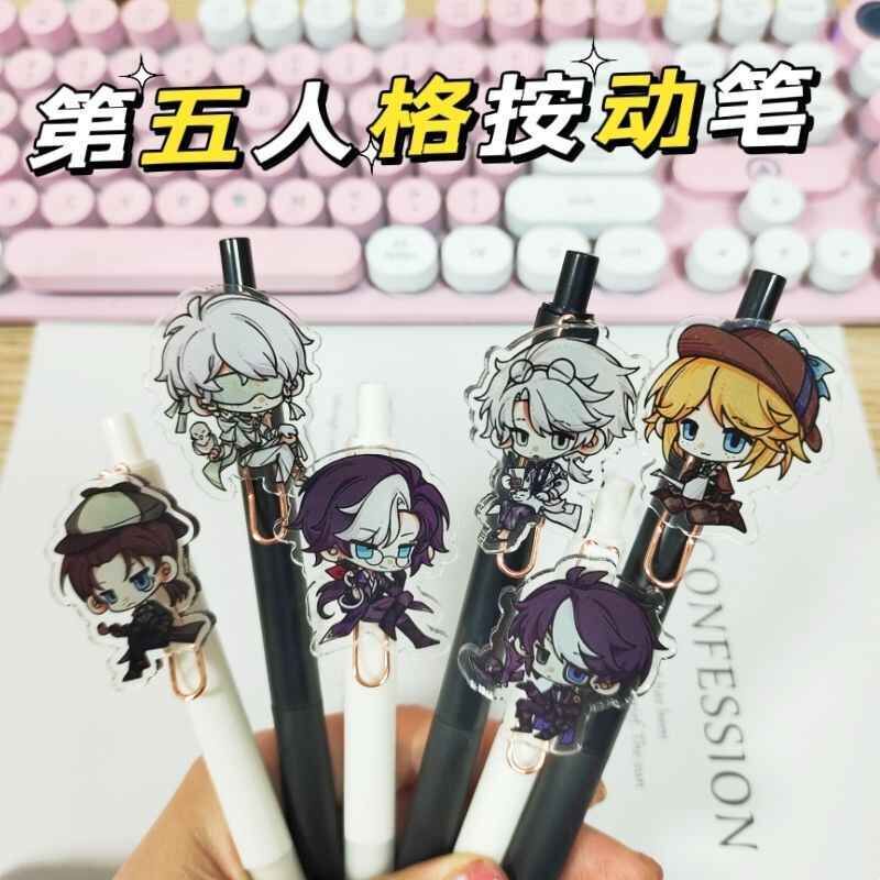 Identity V Click Pen Student Stationery Photographer Prophet Merchandise Cool Niche Cheap 0.5 Black Ink Refill Identity V Click Pen Student Stationery Photographer Prophet Merchandise Cool Niche Cheap 0.5 Black Ink Refill