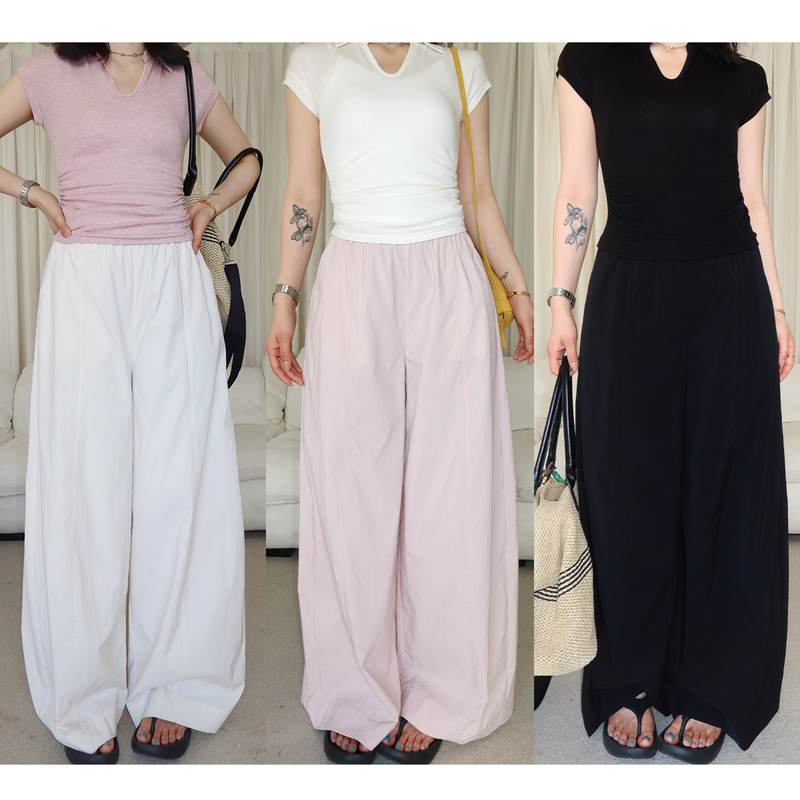 Prase Lu Lulu【Light Color Mark】Sun Protection Upf50+ Slimming Design for Slightly Chubby Figures, Light Luxury Style Summer Casual Pants Prase Lu Lulu【Light Color Mark】Sun Protection Upf50+ Slimming Design for Slightly Chubby Figures, Light Luxury Style Summer Casual Pants