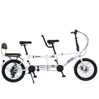 Factory direct sales double bicycle folding variable speed parent-child family three-person scenic spot rental for two people