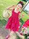 Girls' Summer Dress 2025 New Style Children's Plaid Strap Princess Dress Sweet Cake Dress Thin Version