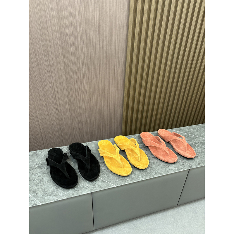 Iodsp High-End! Suede Flip-Flops for Men and Women, Women's Summer Flat Thong Sandals, Comfortable Beach Shoes for Vacation