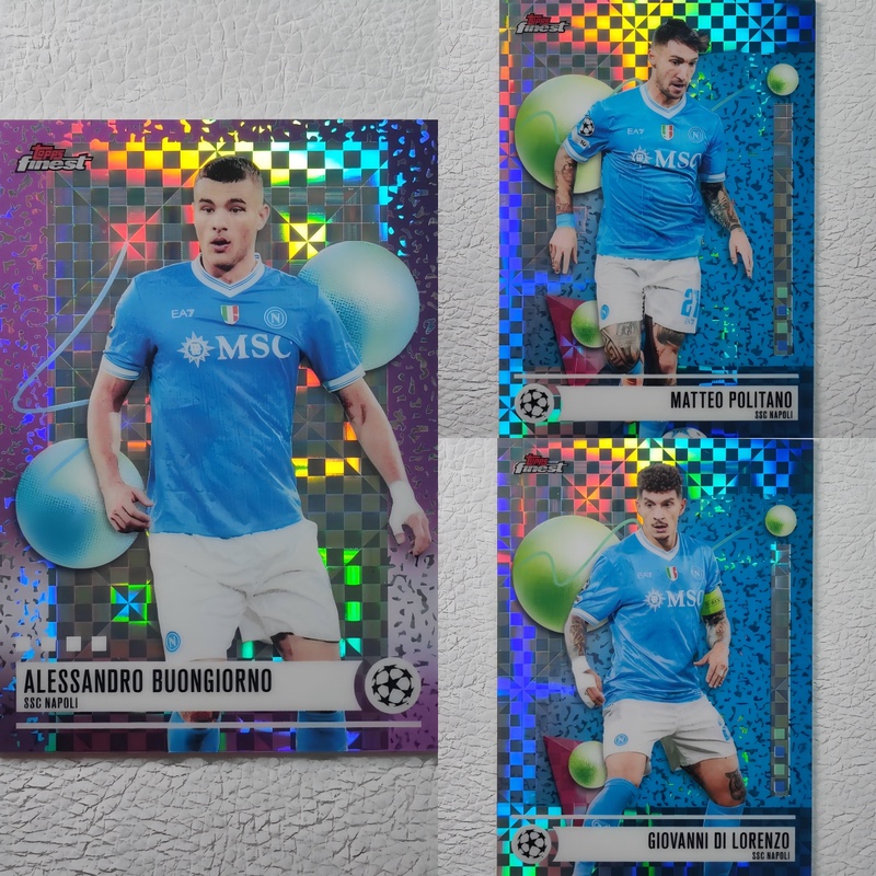 Topps Finest Napoli Di Lorenzo Bounjorno Polliatano Star Card