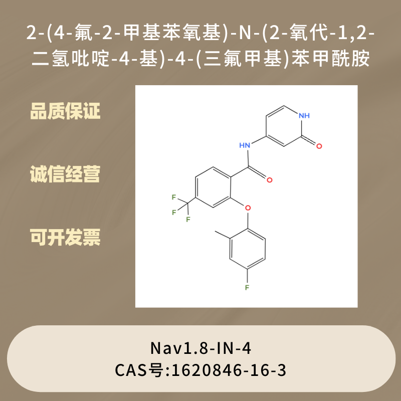 Nav1.8-IN-4化合物  Nav1.8 通道抑制剂  CAS号:1620846-16-3