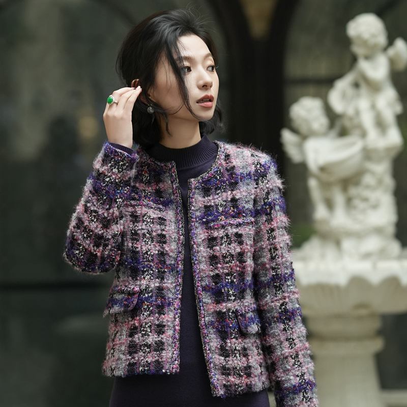 Yu Xizi/[Mona Lisa] Imported Scop Wool Blend Tweed Chanel-Style Jacket/Wttj0729