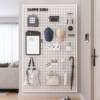 Hong Kong free shipping round hole hole board wall rack shelf stainless steel display storage jewelry hardware tools million