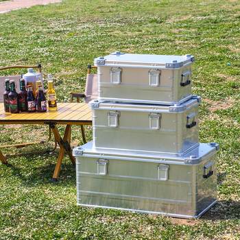 Outdoor camping storage box instrument storage box waterproof and moisture-proof magnesium aluminum alloy box metal home storage box
