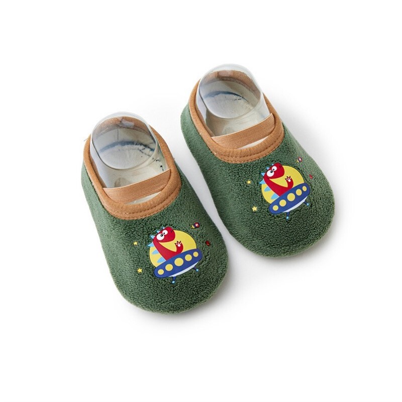 Baby Shoes for 0 to 6 Months, Shoe Socks, Sock Covers, Slippers, Autumn Anti-Cold, 0/3/6/12 Months Home Walking Socks, Cartoon Design