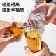 Disposable Cups for Good Fortune from All Directions, Hard Plastic Aviation Cups, Thick Transparent Cups for New Year Celebrations, Household Drinking Cups