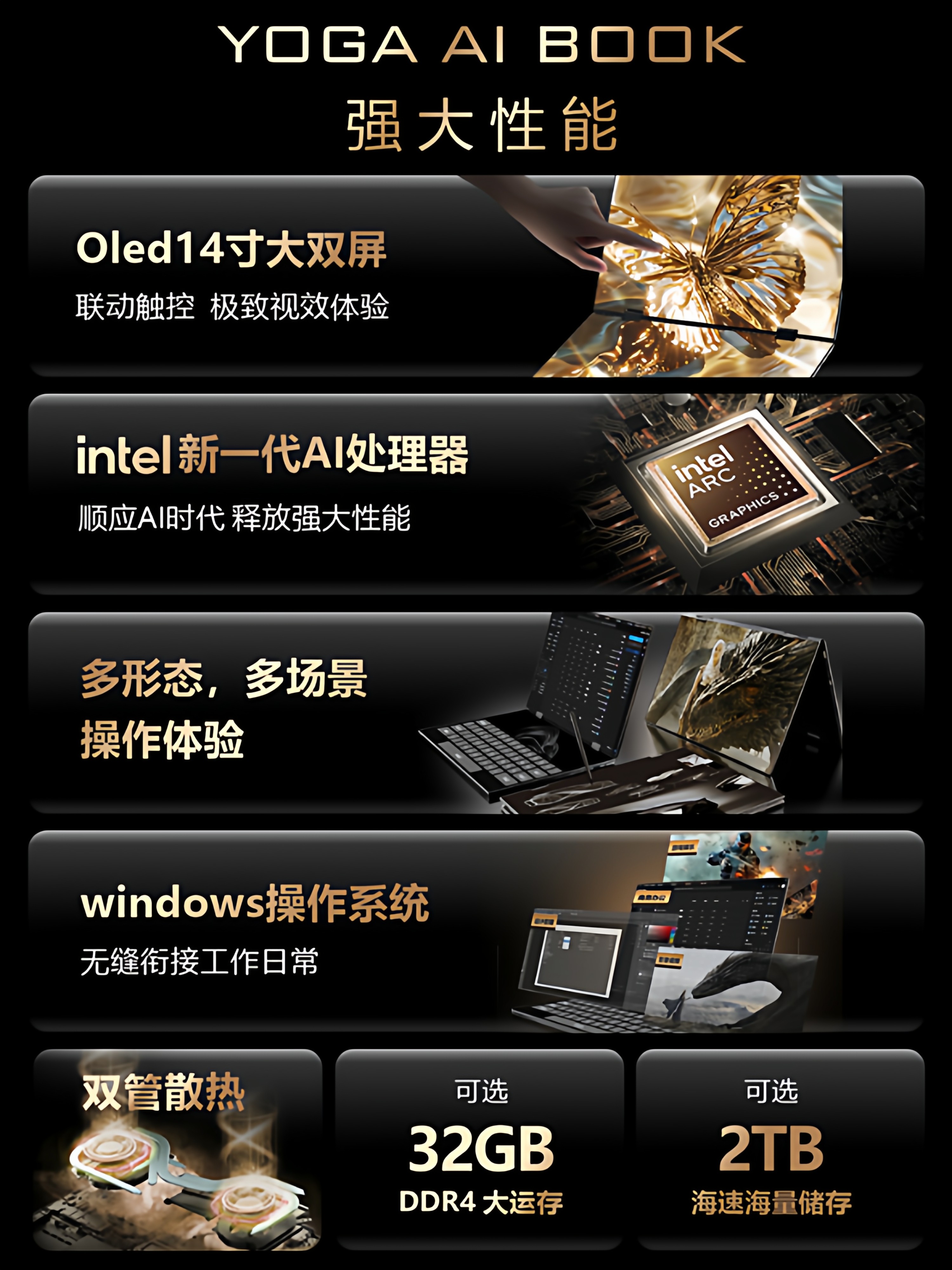 [2026 Brand New Official Genuine Product]Intel360 ° Foldable Dual-Touch Tablet Laptop Two-In-One Thin and Light Business Office Online Class Design Gaming Ultra-Thin Portable Computer