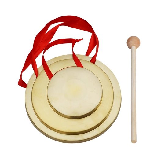 铜锣纯铜三句半表演道具大小锣鼓镲全套打击乐器敲锣打鼓锣锤套装
