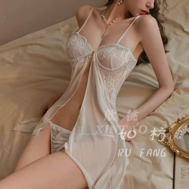 睡衣女性感钢圈聚拢小胸情调吊带睡裙趣味内衣qq衣服情侣升温战袍 — 2