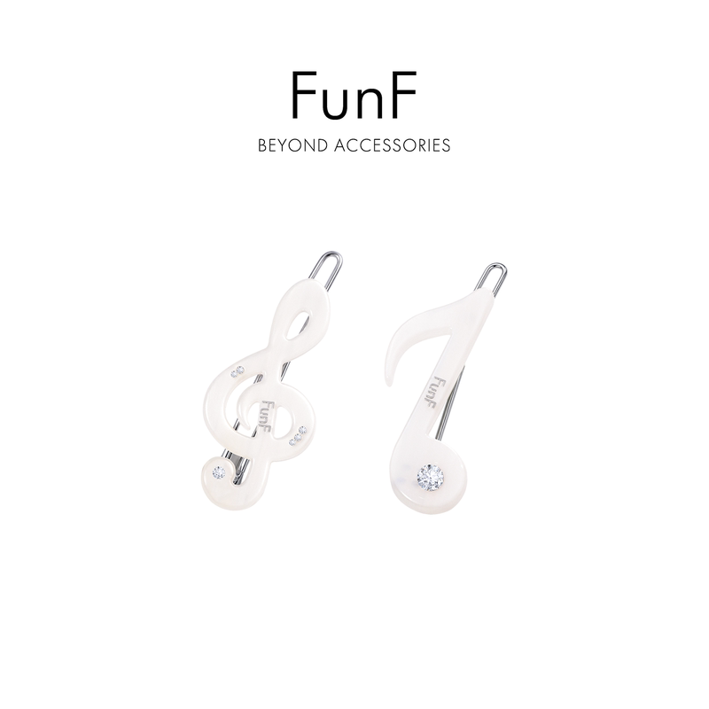 Funf/Le Fenqi Melody Hair Clip Bangs Clip Hairpin Side Clip Hair Accessory Musical Note Hair Clip