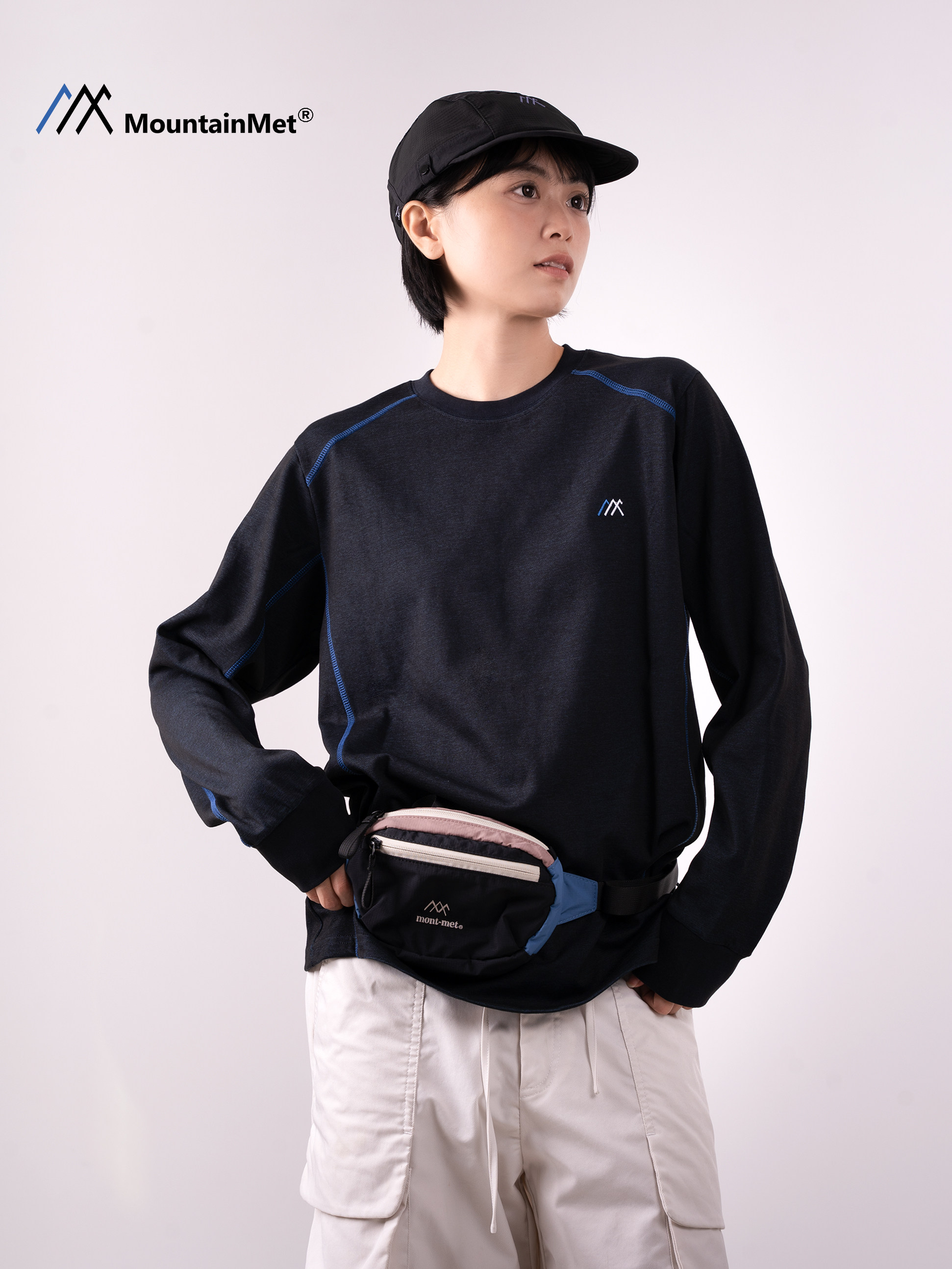 Mountainmet Autum Outdoor Sports Quick-Drying T-Shirt for Men and Women, Breathable, Moisture-Wicking, Bottoming, Round Neck, Long Sleeves