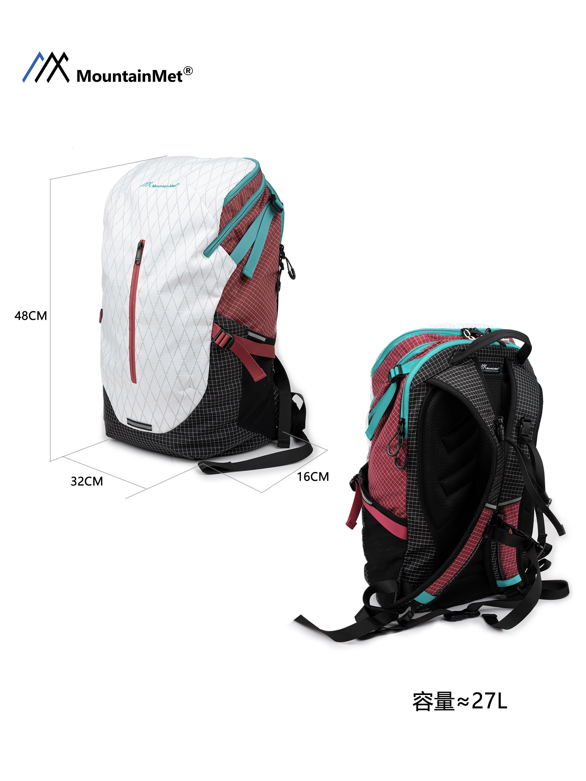 Mountainmet Outdoor X-Pac Functional Windproof Backpack Lightweight Hiking Backpack