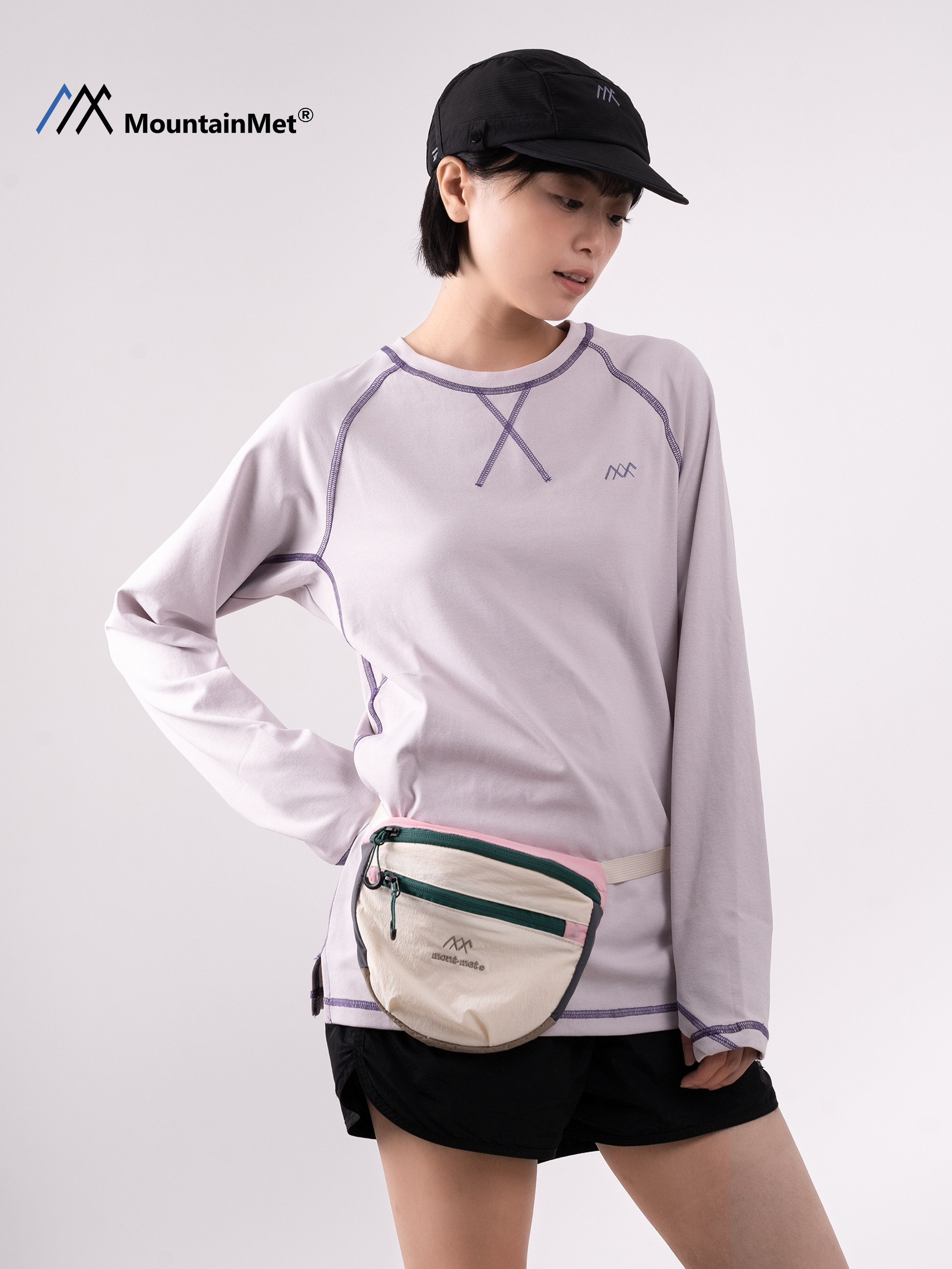 Mountainmet Outdoor Lightweight Waterproof Crossbody Bag for Men and Women, Sports Hiking Waist Bag, Color-Blocked Cycling Phone Bag