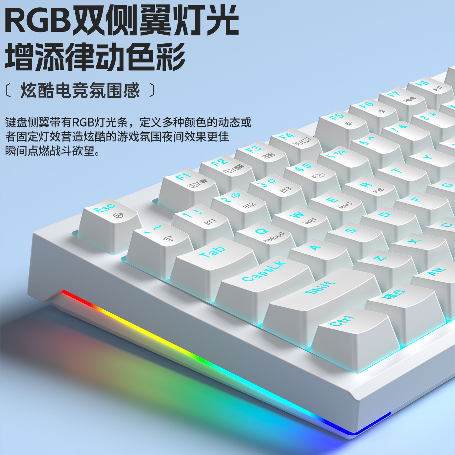 Wolf Spider F87 Mechanical Keyboard and Mouse Set Wireless Hot-Swappable F3387 Three-Mode Gaming Office Universal