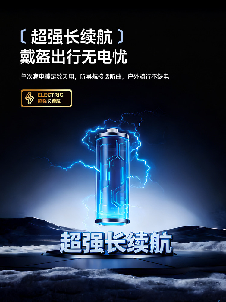 Qs Motorcycle Helmet Bluetooth Headset with Heavy Bass, Waterproof, Noise Reduction, Team Riding Intercom, Universal for Full-Face and Half-Face Helmets