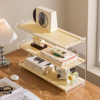 Desk bookshelf b desktop storage office desk storage dormitory desk multi-layer small-layer shelf workstation layer display