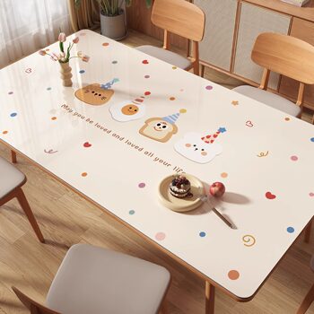 Pvc soft glass dining table mat oilproof waterproof table cloth light luxury high-quality coffee table mat protection pad Pvc soft glass dining table mat oilproof waterproof table cloth light luxury high-quality coffee table mat protection pad