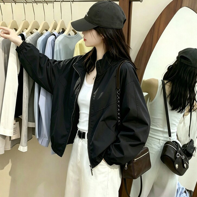 Early Autumn Super Stylish Black Jacket for Women, Fall 2026 New Unique and Super Attractive Thin Jacket Baseball Uniform Top Early Autumn Super Stylish Black Jacket for Women, Fall 2026 New Unique and Super Attractive Thin Jacket Baseball Uniform Top