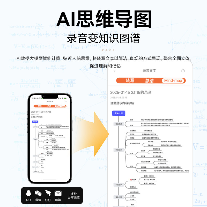 Jinzheng Mobile Phone Synchronized Ai Smart Voice Recorder, Professional High-Definition Noise Reduction, Portable Device for Class Use and Text Conversion