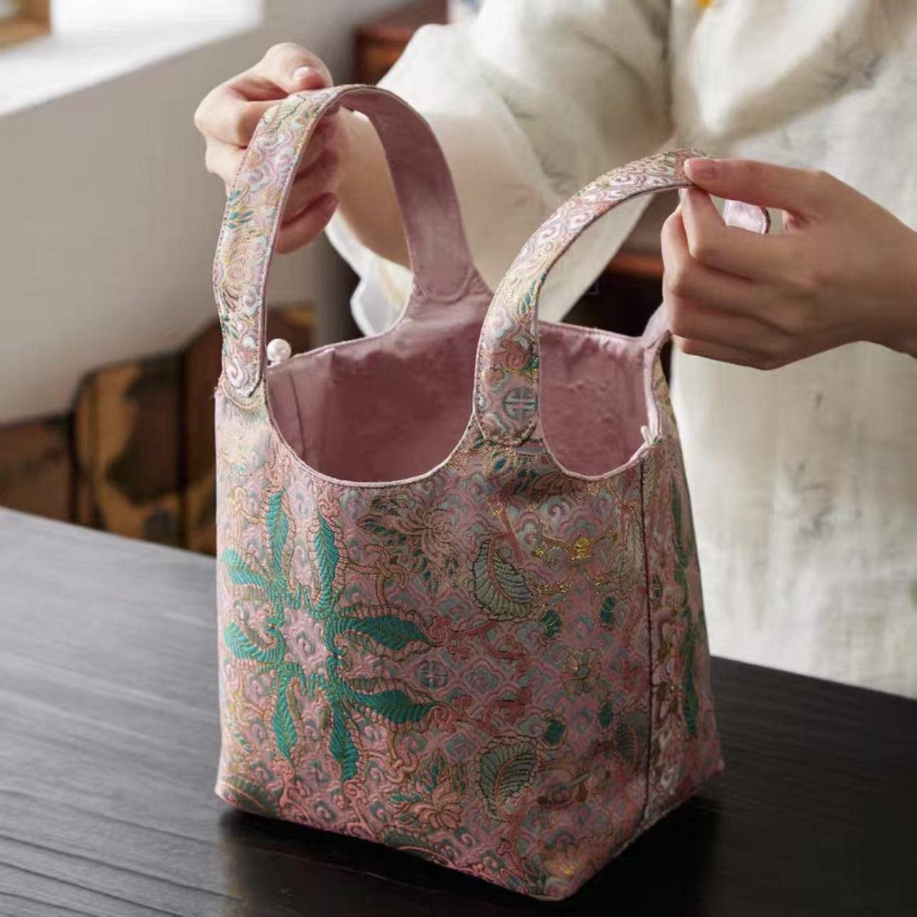YC hair heirloom pot protective cover storage bag brocade tea bag outdoor travel handbag new Chinese tea set bag