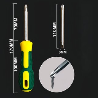 Screwdriver dual-purpose long cross-shaped double-headed household plum screwdriver set screwdriver with magnetic