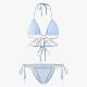 Swimsuit Female Mermaid Diamond Chain European and American Pure Lust Style Strap Triangle Bikini Three-Point Style ins Style Sexy Vacation Swimsuit