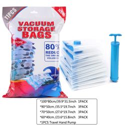 Scandinavian style vacuum compression bag 10 piece set For Home medium PA + PE bedding storage compression bag