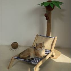 Big Tree Cat Climbing Rack Cat Climbing Rack Cat Nest Beach Recliner Cat Sofa Coconut Tree Cat Scratch Board Toy Hammock Scratch Resistant Integrated