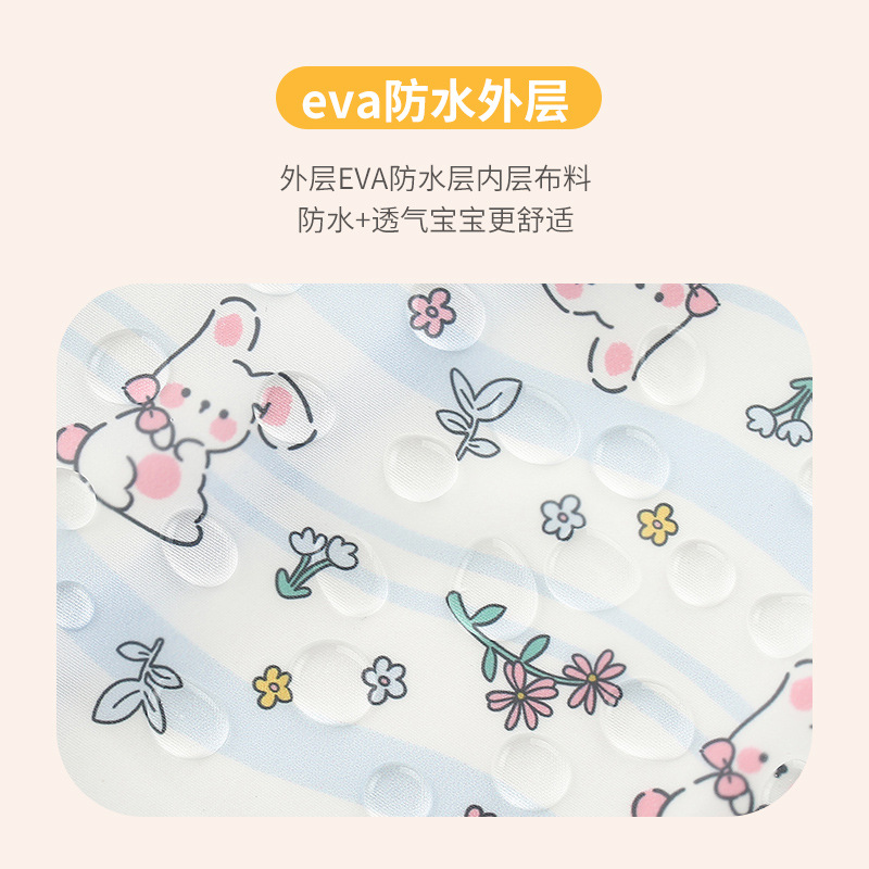 Baby bibs for baby girls in winter, children's smocks, food supplements, rice pockets for eating, outer layer is waterproof, anti-dirty and anti-wearing