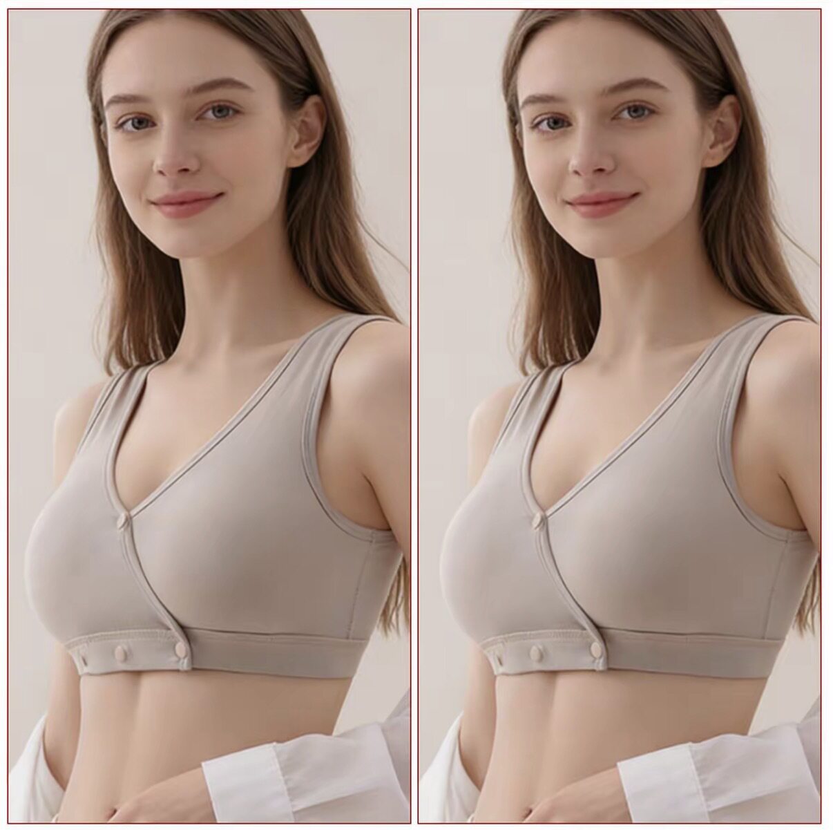All-Cotton Nursing Bra, Cross-Style Postpartum Breastfeeding-Specific Maternity Bra, Vest-Style Sleep Night Bra — 5