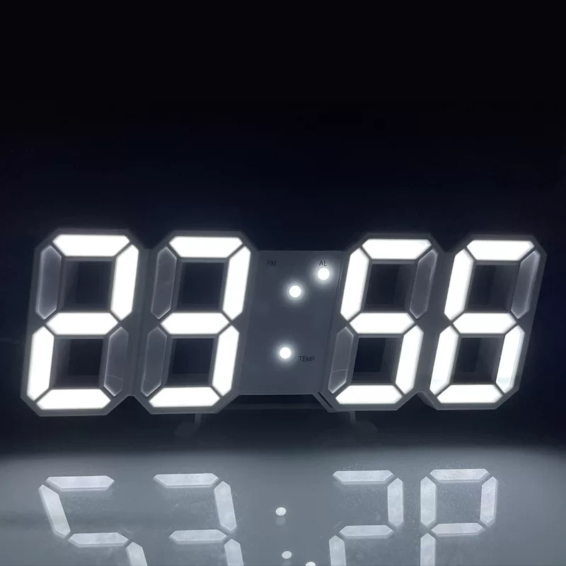 3D светодиодные часы (LED), ночник для геймеров и декор, 14,5×7,8×8,87 см, несколько цветов