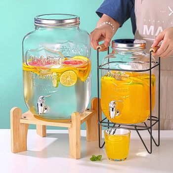 Glass wine bottle, food-grade household sealed can with lid, beer home-brewed fruit wine bottle, cola drink, fruit tea bucket