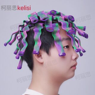 柯丽思男士水波纹束状纹理摩根前刺锡纸烫烟花烫发杠子勾棒