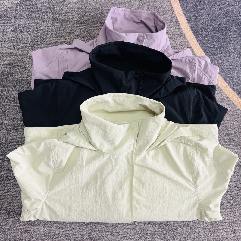 【264102】Women's Spring Casual Sports Short Hooded Waterproof Jacket Coat 3 Colors