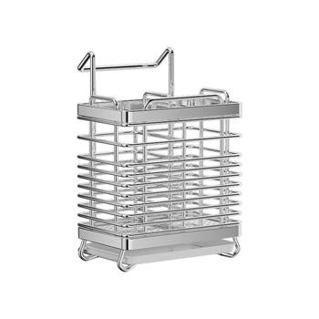 Chopstick cage hanging chopstick storage box 304 stainless steel chopstick pipe drain household kitchen punch-free countertop wall hanging